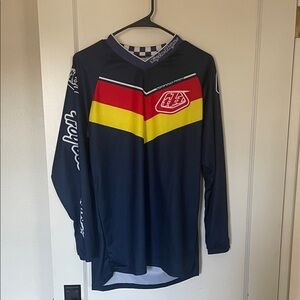 Troy Lee Designs Men's Navy and Yellow Jersey